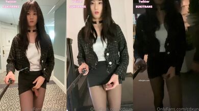 艺术家-CD小薰- 酒店走廊、户外、大厅尽情释放黑丝般仙女棒，摇曳的样子飘出精液 好酷！ (1)